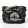 Woven retro bracelet handmade, fashionable set, accessory, jewelry, simple and elegant design, European style