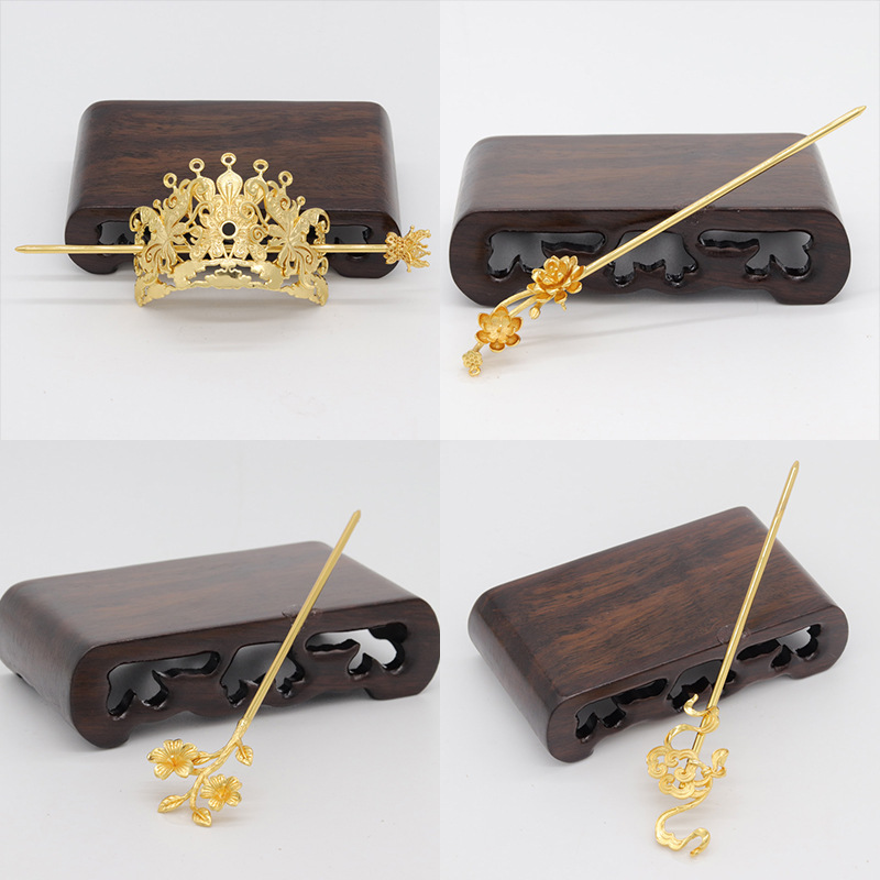 宫廷头饰发簪配件古装剧头饰发簪发钗发梳diy手工饰品荷花梅花簪