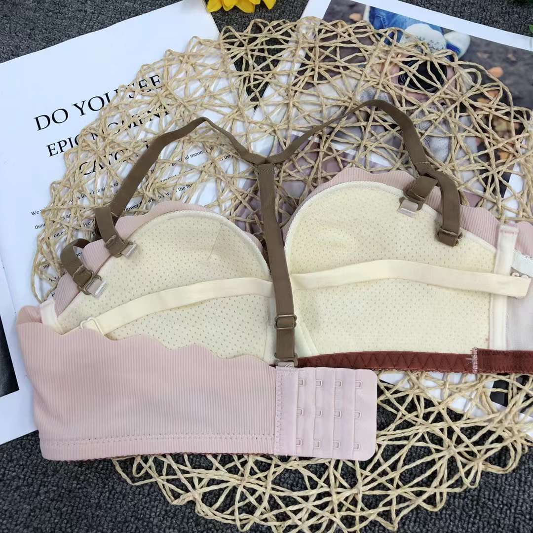 Filipina brillante ropa interior sin costuras de espesor medio de alta calidad push up multi-color multi-tamaño sujetador inalámbrico al por mayor