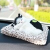 Black block bamboo charcoal sleeping cat