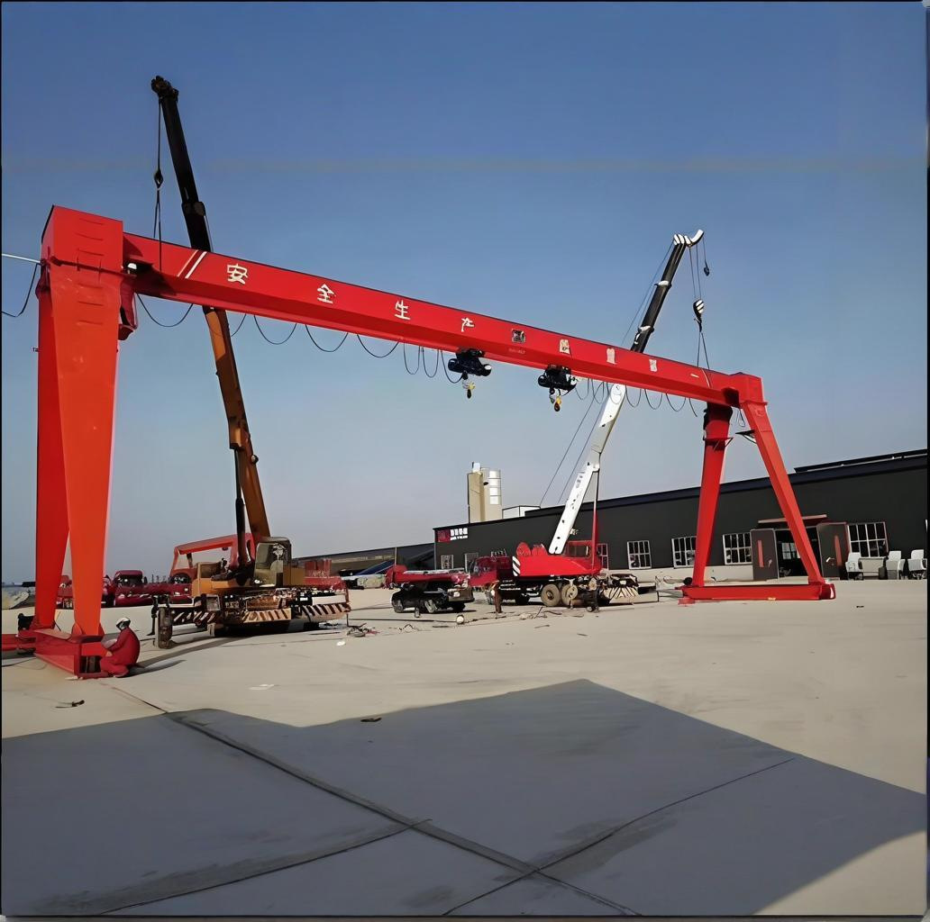 专业销售20吨电动葫芦门式单梁起重机 钢材吊运门式单梁起重机