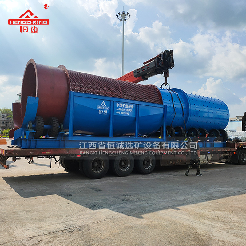 淘金机 水洗黏土石料滚筒洗石机 日产5000吨黏土型沙金洗矿机