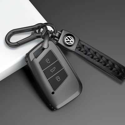 Car key bag – Shell Buckle - type-c-key-cover-woven-rope-double-buckle-titanium-gray