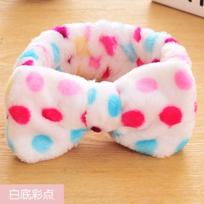 Креативная flannel повязка на голову с бантом для умывания лица, корейский стиль