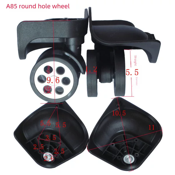 A85 round hole wheel trolley case wheel accessories universal wheel luggage suitcase password luggage wheel accessories