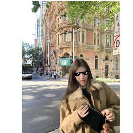 WANANTONG 第一件鹅绒!重工成衣水洗 羊毛毛领鹅绒羽绒服女冬季