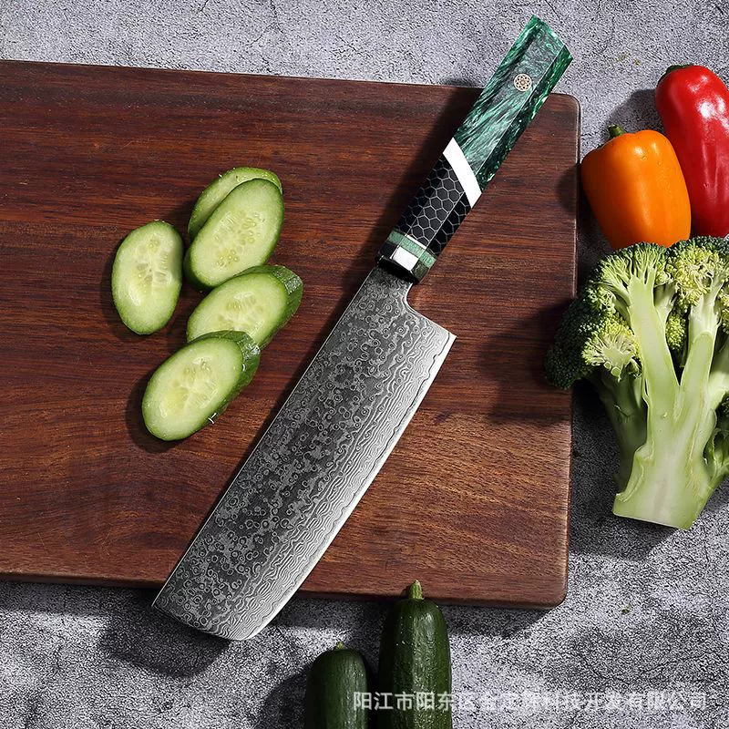 Дамасская кухонный нож японского стиля, семейные Ciscles Skinfish Slip, кухня нарезка мяса суши, кухня, кухня, кухня