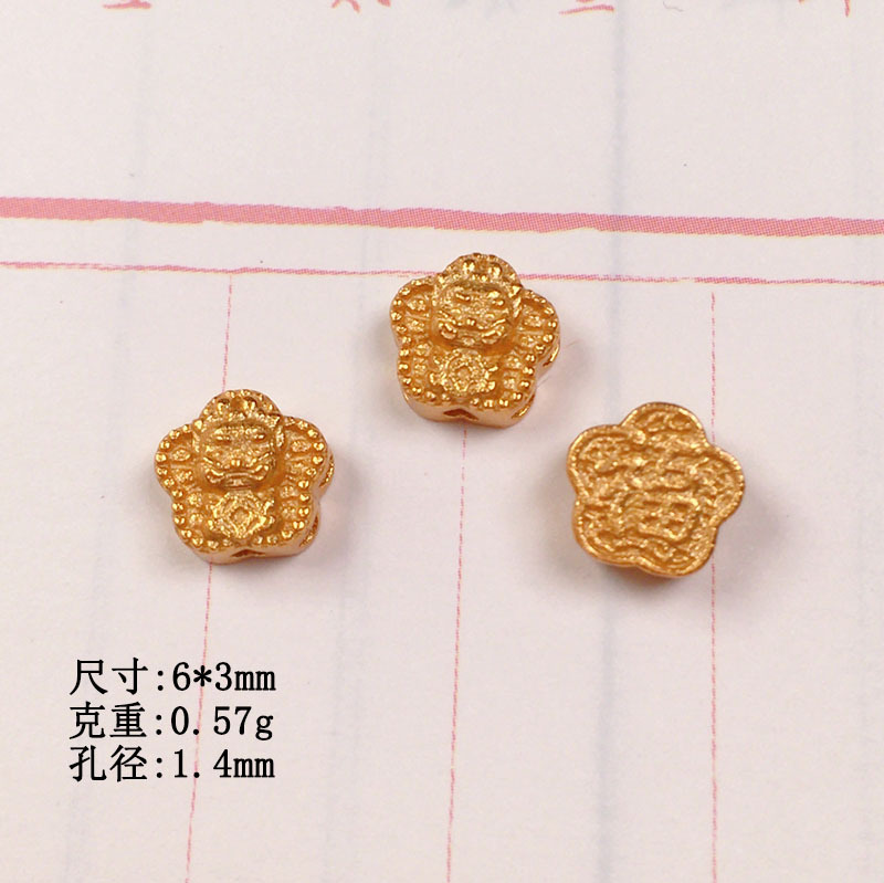 s925 silver gold-plated dragon fish accessories bracelet braided rope necklace string decoration diy handmade beads semi-finished products