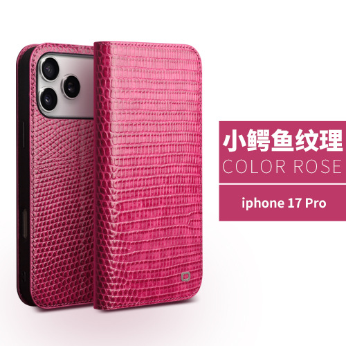 iPhone17 pro cá sấu hoa hồng đỏ