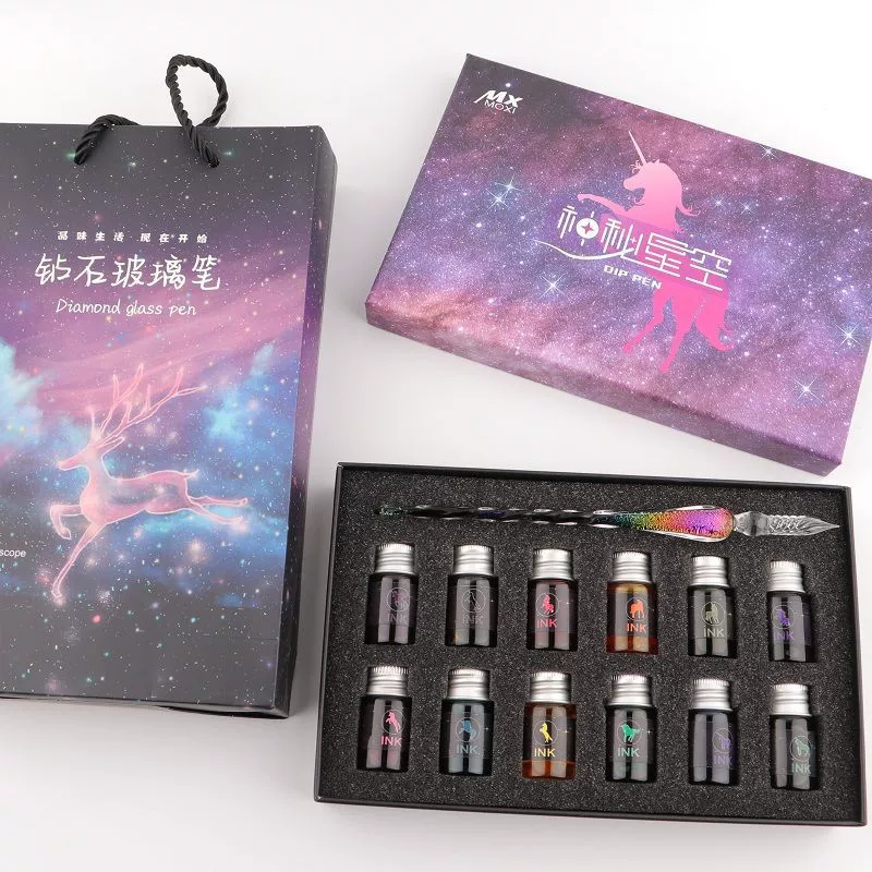 Glass rollerball pen for elementary school students, internet celebrity, Birthday gift