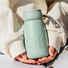 Japanese handheld matte thermos with glass, cute small sophisticated cup