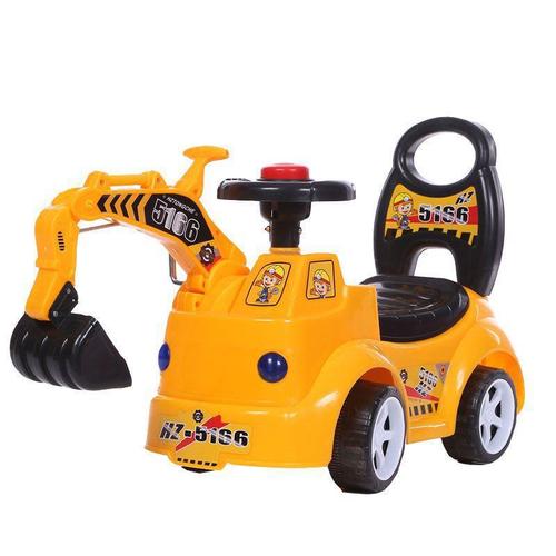 Excavator Kids Twist Car with Music Baby Slider for Ages 1-3 Four-Wheeled Toy Niu Niu Sliding Car Anti-Tip Over