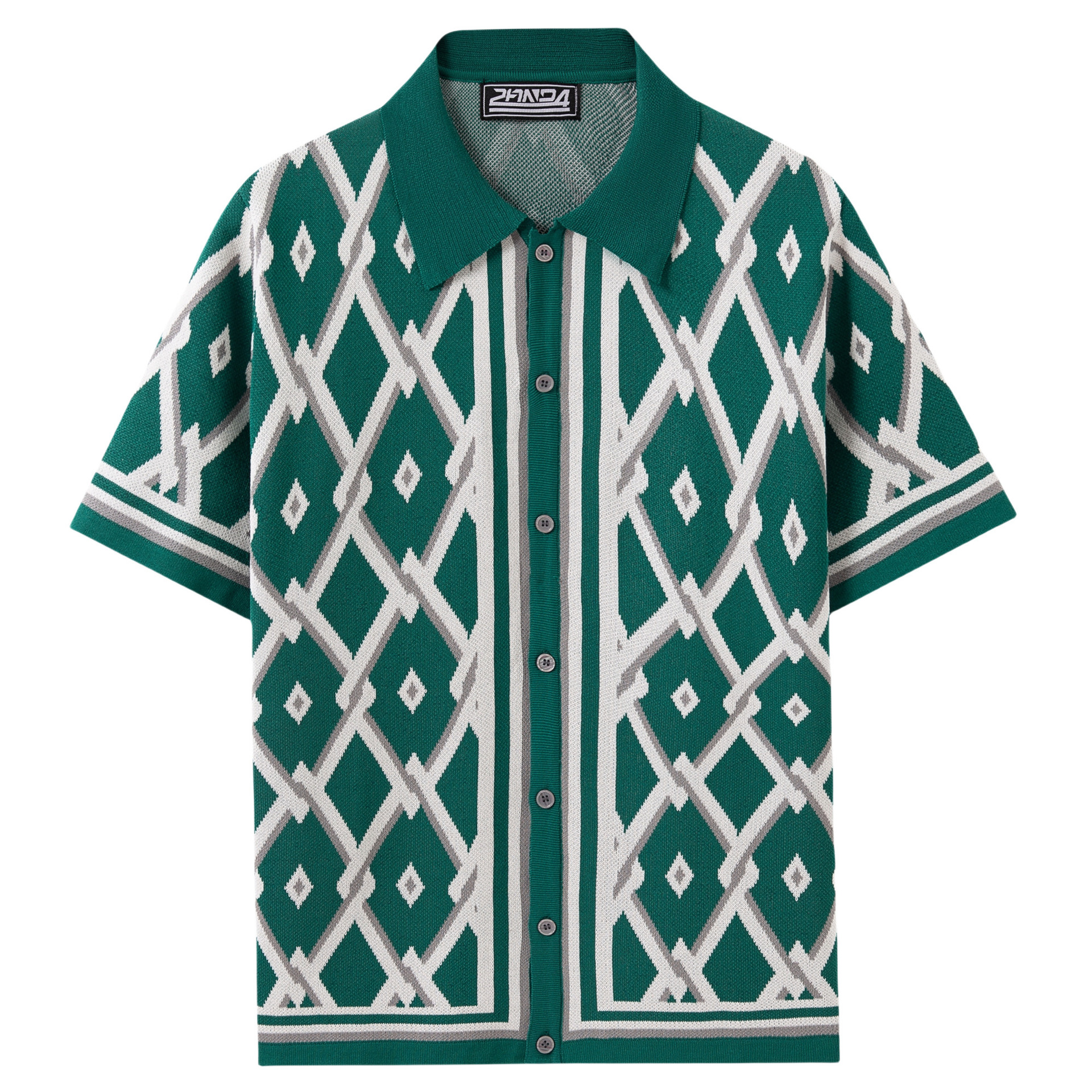 Foreign Trade Cross-Border Men's Clothing European and American Men's Casual Jacquard Knitwear Tops Casual Short-Sleeved Polo Shirts Sy0033