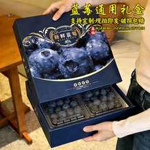 蓝莓礼盒包装盒空盒高档大兴安岭云南高山蓝莓通用手提礼品盒批发