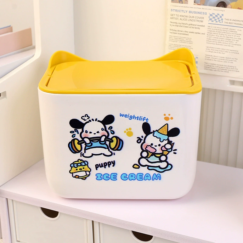 Cartoon small capacious garbage can