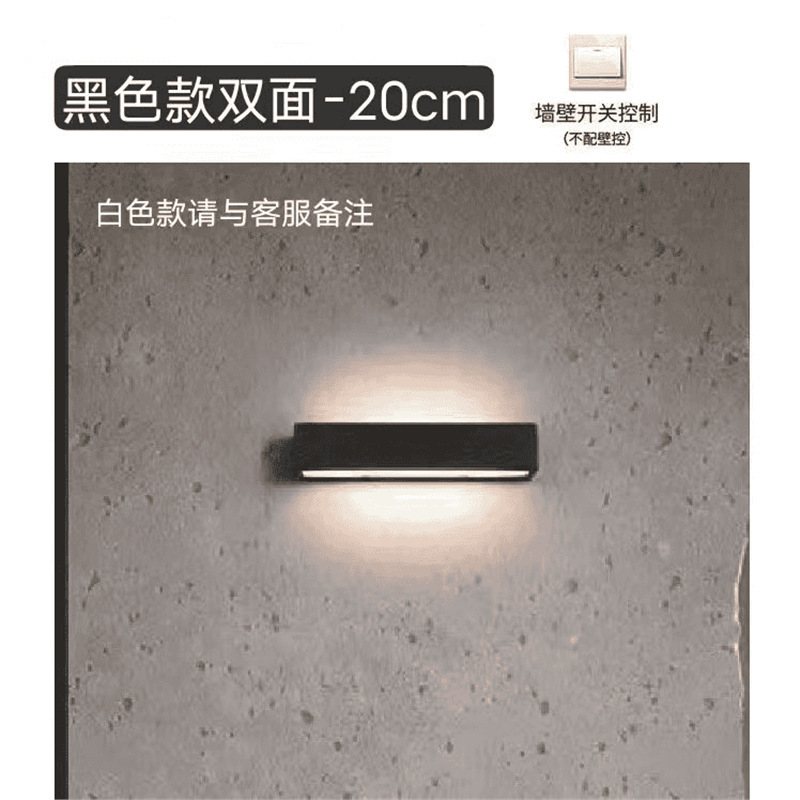 户外防水现代LED一字长条广告壁灯门厅阳台走廊大门广告装饰壁灯|undefined