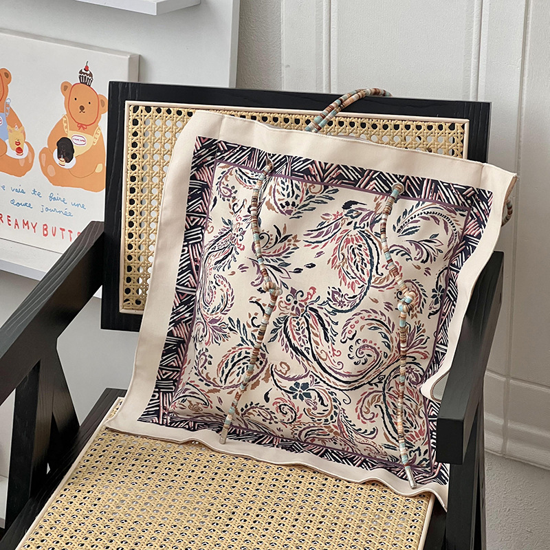 Bolso de mujer nuevo estilo de vacaciones estilo de viaje de alta capacidad impresión de doble cara bolso de hombro