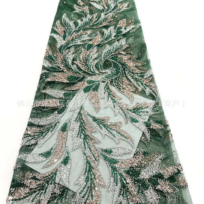 Gaoding diseño vestido de boda consuetud anfitrión baile moda cena vestido tela cuentas telas de sequilla image 3