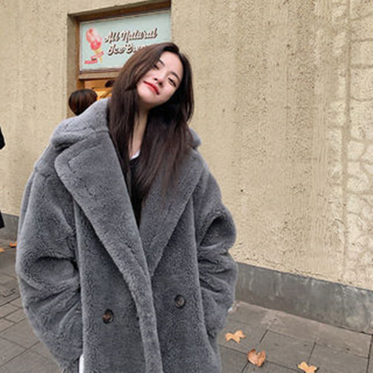 Teddy Bear Coat Sheep Shear Lamb Wool Granular Imitation Fur Coat Mid-Length Women's Young Style New Winter Teddy Bear Coat Sheep Shear Lamb Wool Granular Imitation Fur Coat Mid-Length Women's Young Style New Winter