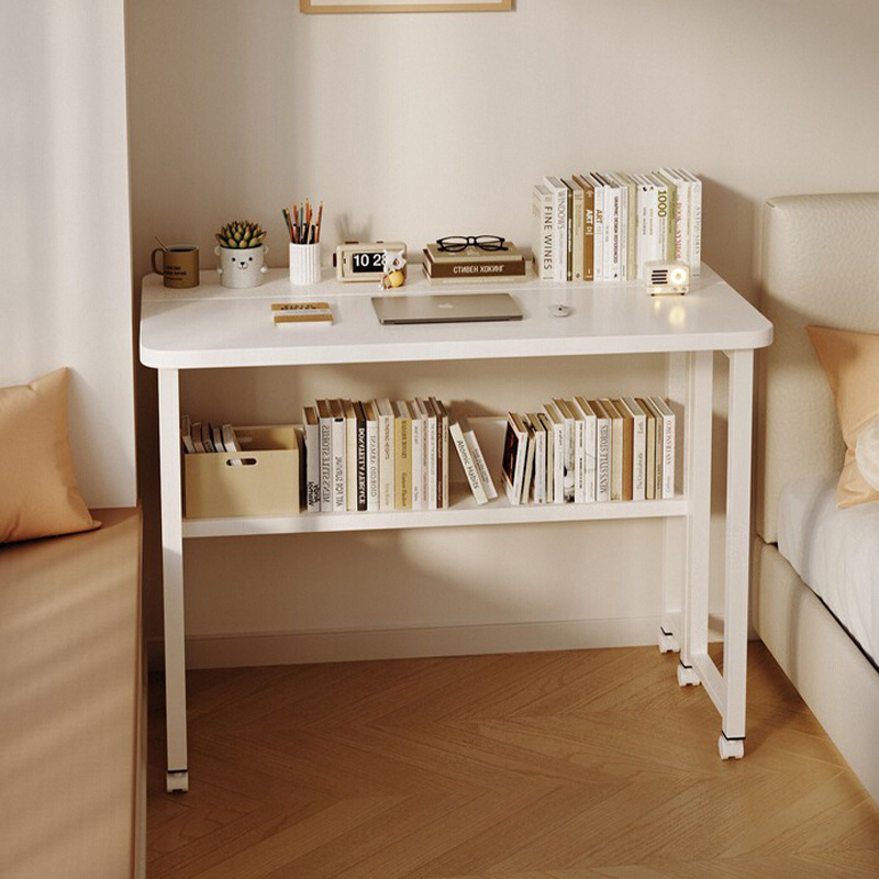 Mesa de noche Escritorio plegable Escritorio para estudiantes Estantería Escritorio para computadora extraíble Escritorio simple para el hogar en el dormitorio