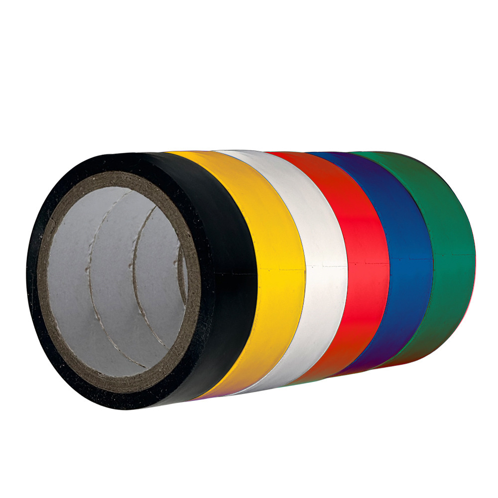 安全高粘力电工胶布批发黑色防水pvc绝缘电工电气胶带阻燃防火