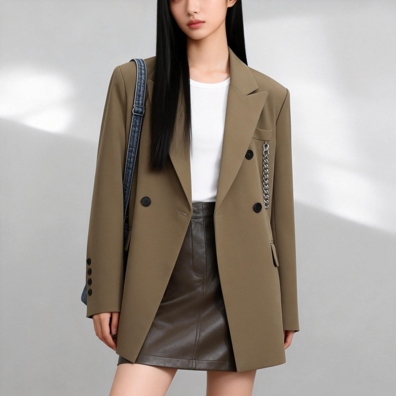 Women's New Stylish Loose-Fitting Slimming Casual Oversized Blazer for Spring and Autumn