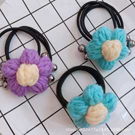 厂家批发手工泡芙花朵编织牛奶棉毛线diy发饰包包服装配饰辅料