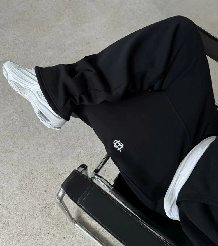 Спортивные брюки unisex ретро однотонные хип-хоп стиль, молния внизу и эластичный пояс, XS–XXL