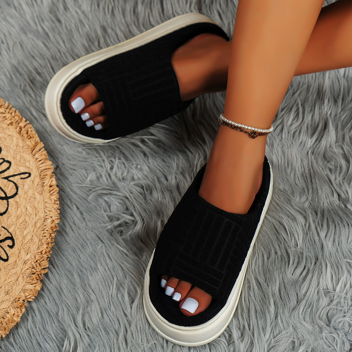 Мао тапочки женская обувь осень и зима мода трансграничной плюс размер внешней торговли плюс размер взрывы плоский теплый хлопок оптом