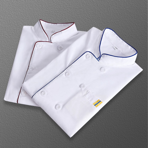 Men's Short Sleeve Summer Breathable Dining Chef Uniform Long Sleeve Kitchen Restaurant Clothes Plus Size