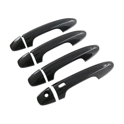 Other Automotive Exterior Supplies: Hilux Rearview Mirror Cover, Exterior - carbon-fiber-pattern-smart-pull-handle-single-hole