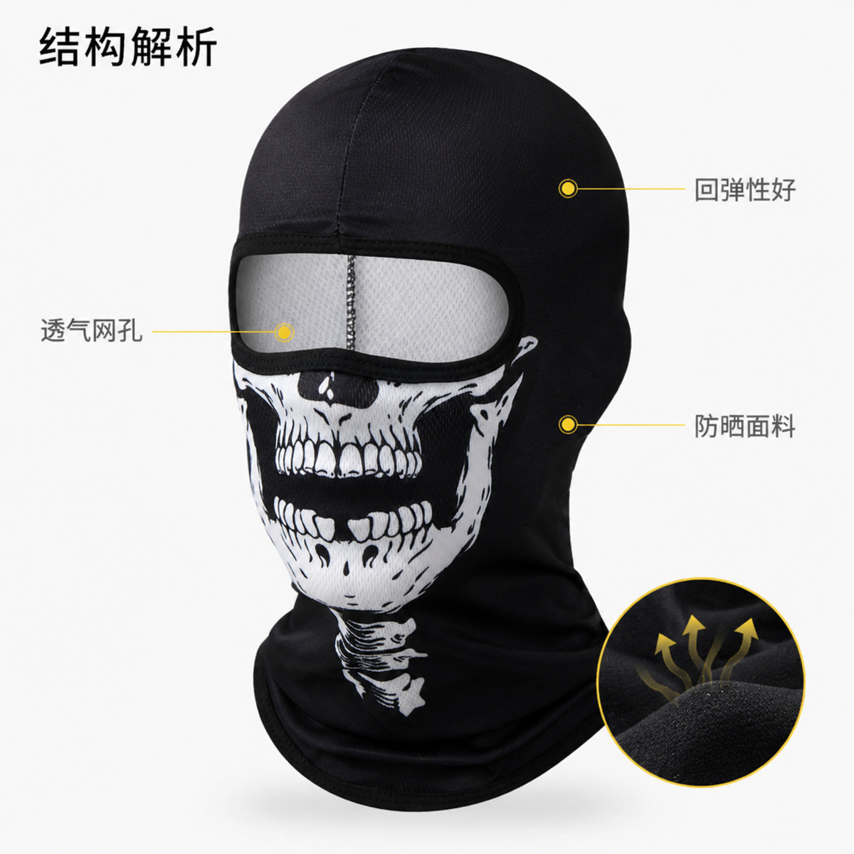 Transfronterizos cráneo cubierta máscara facial para montar protector solar a prueba de viento ventilador secado rápido protector de cuello cubierta para hombres y mujeres deportes al aire libre