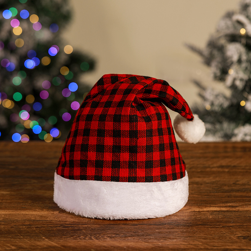 SDM-77红黑小格子帽