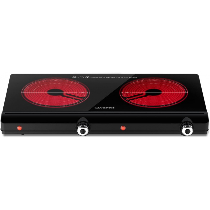 Electric Hot Plate for Cooking, Infrared Double Burner,Elect