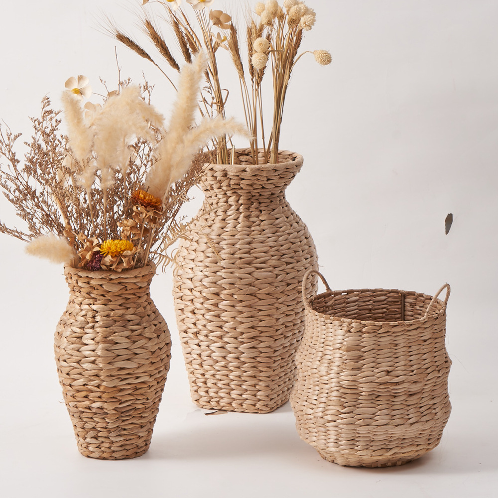 Comercio exterior transfronterizo al por mayor jarrón seco de paja creativo japonés decoración para el hogar