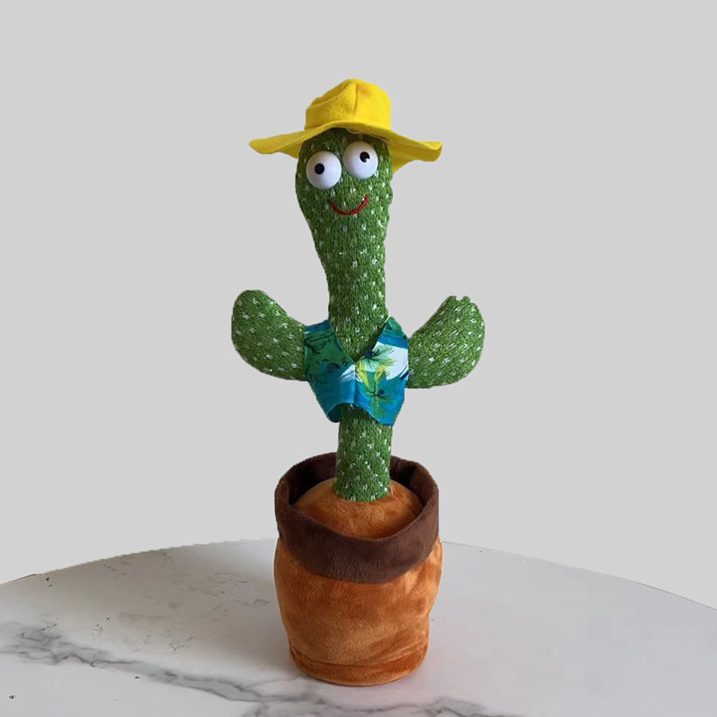 Juguetes al por mayor: Cactus eléctrico creativo que se mueve, canta y baila, mismo estilo que en Douyin, puede cantar y bailar.