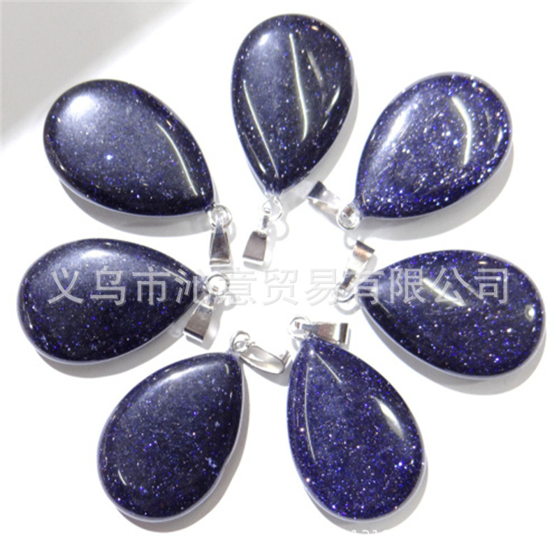 Transfronteriza AliExpress Venta caliente natural cristal ágata gema cristal plano colgante collar pendientes accesorios de la joyería