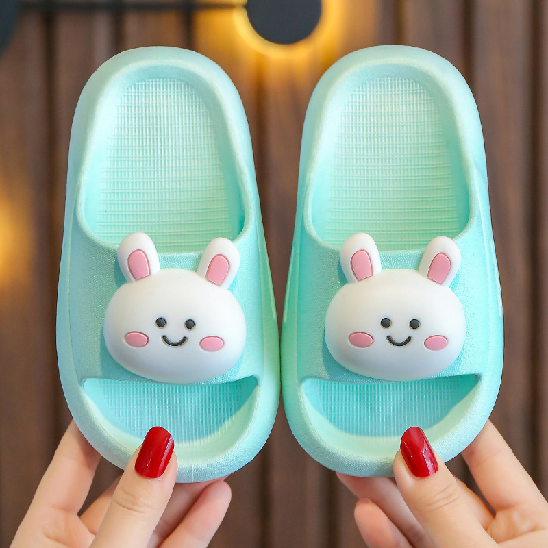 Sandalias de baño de fondo suave para niños Princesa bebé padre-hijo de dibujos animados Verano zapatos antideslizantes de fondo suave sandalias de conejo de oso