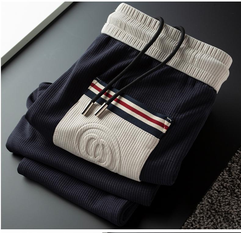 Herren Sweatpants Mit Bienen Stickerei Versatile Freizeithose_voghion.com