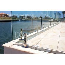 护栏阳台栏杆钢化玻璃夹层栏杆 别墅酒店护栏拉丝304不锈钢