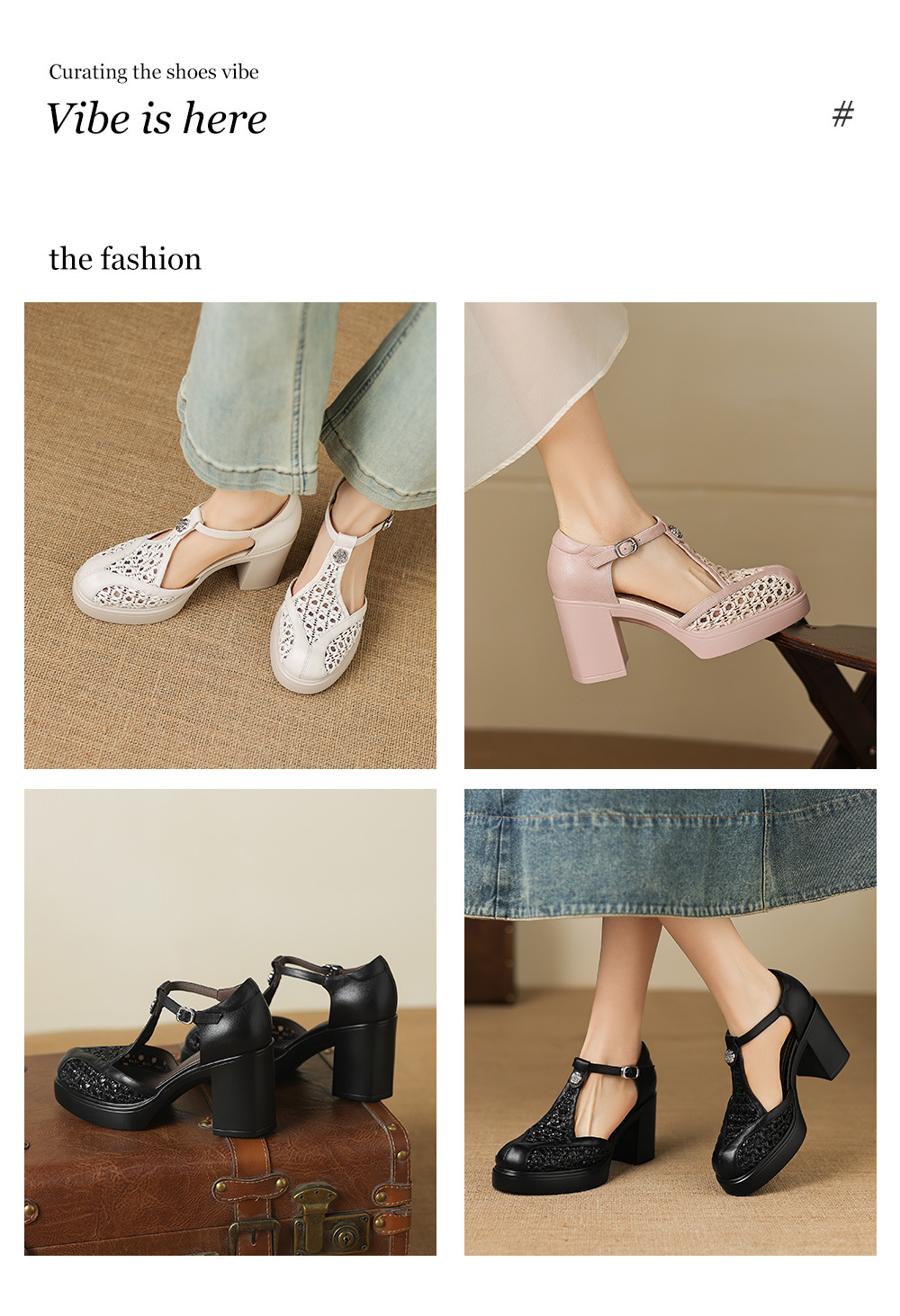 Sandal cao gót nữ mũi nhọn quai chữ T đế dày gót 8.5 cm phong cách vintage — đen chi tiết 1