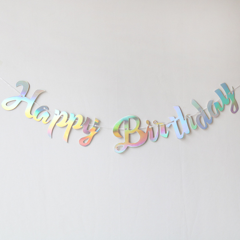 Ins赤ちゃん歳誕生日パーティー装飾旗happy birthday連体アルファベット誕生日花|undefined