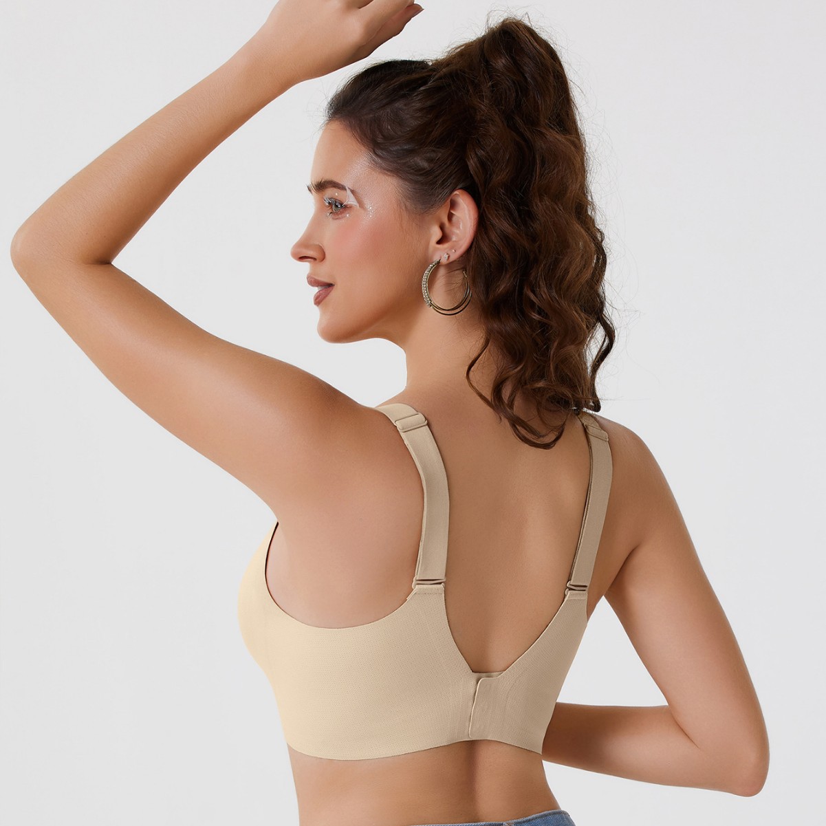 Transfronterizo Amazon tracción sin marca ropa interior mujer se reúne sin anillo de acero barra de jalea de soporte suave anti-prolapso sujetador súper suave