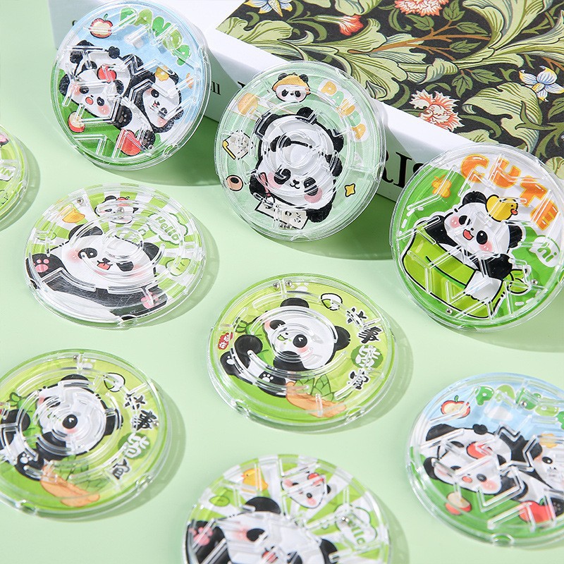 Panda Rolling Ball Maze Training Educational Toy Handheld Balance Ball Children's Maze Kindergarten Reward Small Gift