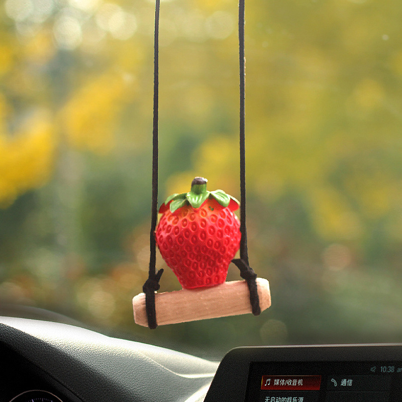 Nuevo colgante de coche de cactus lindo transfronterizo, espejo retrovisor, columpio, colgante de ciervo, decoración, accesorios de coche