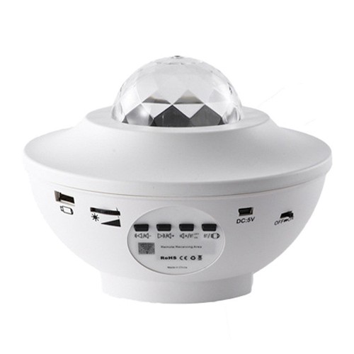 New product Gypsophila laser starry sky projection lamp atmosphere lamp Bluetooth music USB flame bowl-shaped water pattern lamp night light