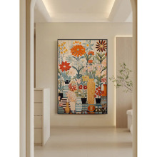 北欧古典现代简约花卉艺术复古感厨房饭厅餐厅壁画浴室竖版装饰画