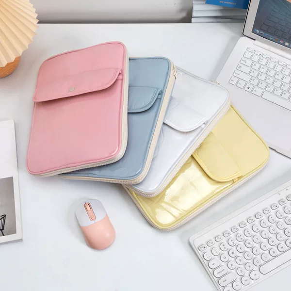 Cross-Border Exclusive Supply of Tablet Computer Bags, Korean-Style Vertical Snap-Button Storage Bags, Large-Capacity Portable iPad Bags