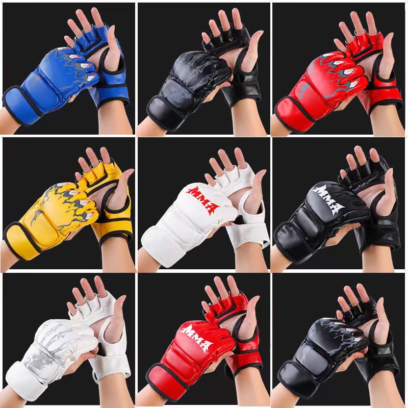 MMA Half Finger Boxing Gloves Adult Sanda Training Fighting UFC Fighting Gloves for Men and Women
