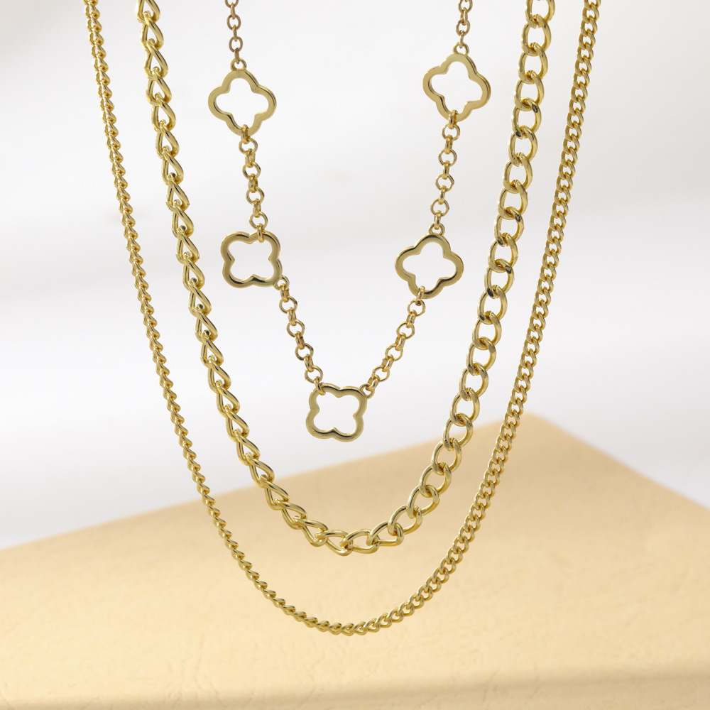 Fashion Heart Shape Lock Alloy Plating Womenu0027S Layered Necklaces 1 Piece